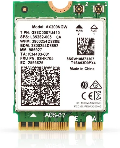 Adaptador WiFi 6 AX200 | Tarjeta WiFi 802.11ax M.2 de doble banda para PC | Hasta 2.4 Gbps | Sin vPro | Compatible con Bluetooth 5.2 e Intel, AMD