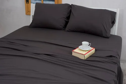 Miniatura 3 de Juego de sábanas 100% algodón con bolsillo profundo, tejido de camiseta, extra suave, fácil ajuste, juego de 4 piezas con fundas de almohada