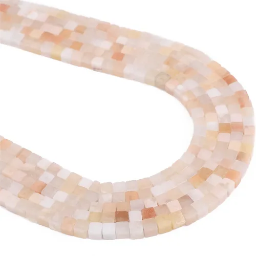 Miniatura 19 de BEADIA Cuentas espaciadoras de cubo de amazonita natural, cuentas de piedra cuadradas sueltas de 0.157 in para hacer joyas, 15.0 in/hebra