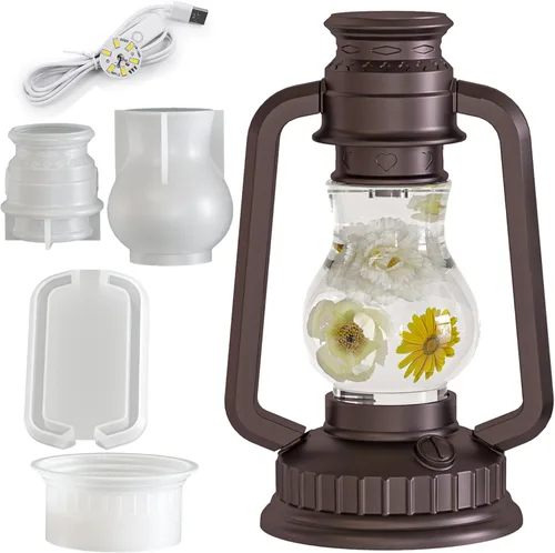 Paquete de 5 velas cilíndricas de resina de bola de burbujas ligeras y molde de resina, moldes de silicona de fundición de resina para decoración