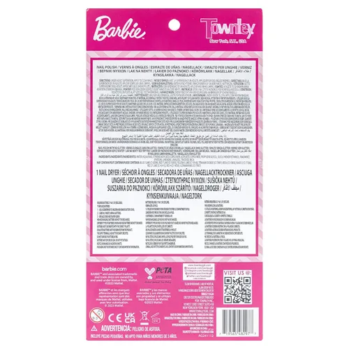 Miniatura 8 de Barbie - Townley Girl - Juego de esmaltes de uñas seguros a base de agua no tóxicos con secador de uñas para niños, pilas no incluidas, a partir