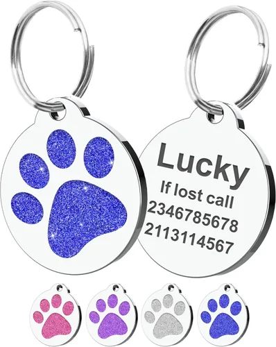 Miniatura 17 de Etiquetas para perros personalizadas para mascotas, etiquetas de nombre para perro, etiqueta para perro personalizada grabada con cualquier nombre