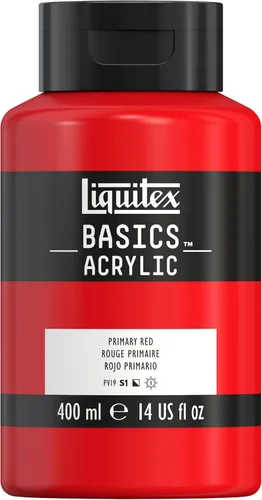 Miniatura 60 de Liquitex BASICS Pintura Acrílica, Botella de 400ml (13.5 oz), Blanco Titanio Titanio Blanco