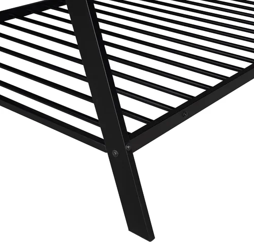 Miniatura 7 de Cama de casa individual para niños, marco de cama de casa, tienda de campaña, tamaño individual, cama de juego de metal con listones para niños