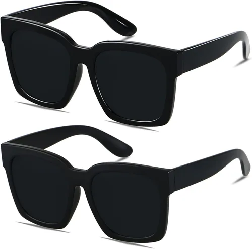 Miniatura 5 de ANDWOOD Lentes de sol de gran tamaño para mujer, marco ancho cuadrado, retro, moderno, protección UV