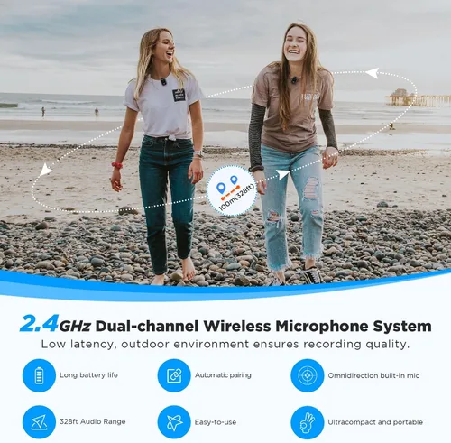 Miniatura 4 de Saramonic Blink500 Prox - Micrófono inalámbrico Lavalier para iPhone, rango de 164 pies, micrófono inalámbrico para iPhone