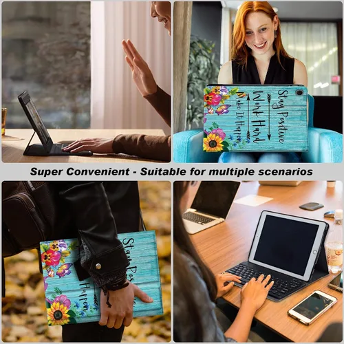 Miniatura 2 de DEGDFSGR Funda para Samsung Galaxy Tab A8 10.5 con teclado, teclado inalámbrico desmontable cierre magnético, funda protectora para Samsung Tab A8