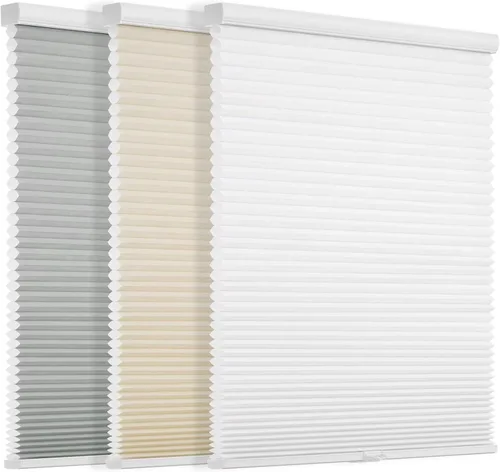 Miniatura 8 de Changshade - Persianas Celulares con Filtrado de Luz sin Cordones para Ventanas Puertas, con Forma de Panal, Aislamiento Térmico, Cancelación