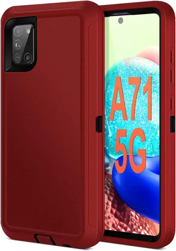 Miniatura 10 de Jelanry - Carcasa resistente para Samsung Galaxy A71 5G, color menta/blanco Dual-layer Shockproof Protective Hard Back Cover, anti-dust scratch