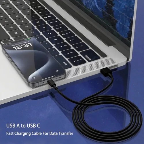 Miniatura 4 de Cargador de teléfono portátil USB A a C, cable de carga rápida compatible con iPhone 17 Pro Max 15 Plus 17 Air/iPad Pro 13 Air/Samsung Galaxy S25