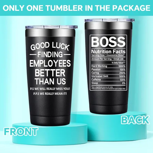 Miniatura 2 de BIRGILT Vaso de 20 onzas con texto en inglés "Best Boss Going Aways", regalos divertidos para jefes para salir de la oficina, despedida, despedida