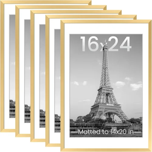 Miniatura 30 de upsimples - Portarretratos de 11 x 14 para galería de fotografías. Marcos para fotos de 8 x 10 pulgadas con paspartú o de 11 x 14 pulgadas sin Dorado