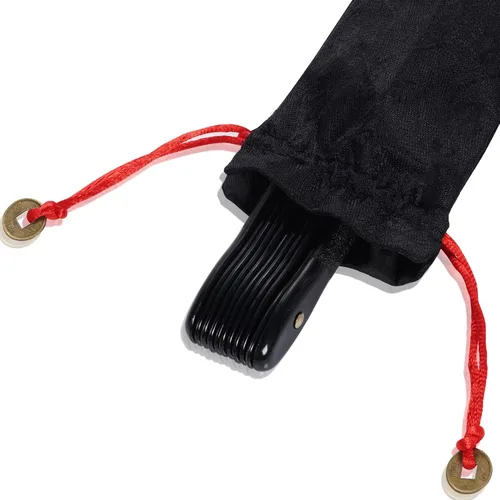 Miniatura 5 de Paquete de 2 ventiladores plegables grandes de mano, abanicos plegables de mano chinos de tela de nailon de Tai Chi, ventilador de Kung Fu chino