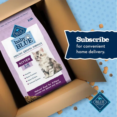 Miniatura 11 de Blue Buffalo Baby Blue - Comida seca natural para gatitos, fórmula de crecimiento saludable con DHA, receta de pollo y arroz integral, bolsa de 5