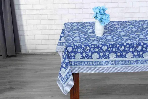 Miniatura 33 de Ridhi Mantel rectangular de algodón con estampado de bloque a mano amarillo mostaza, 102 x 48 pulgadas, reutilizable, decorativo para uso diario