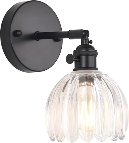 Miniatura 38 de Shenmoyl Aplique de Pared Vintage Operado por Batería con Linda Campana de Vidrio Tulipán Verde, Recargable Inalámbrica, Luz de Pared con Control
