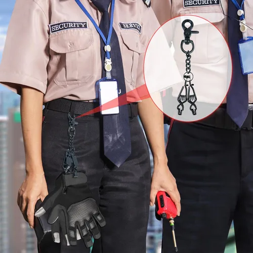 Miniatura 6 de MELOTOUGH Clips de Guante de Metal de Servicio Pesado Clips de Guantes para Trabajo Portadores de Guantes Clip de Guante de Seguridad con 2 Pinzas