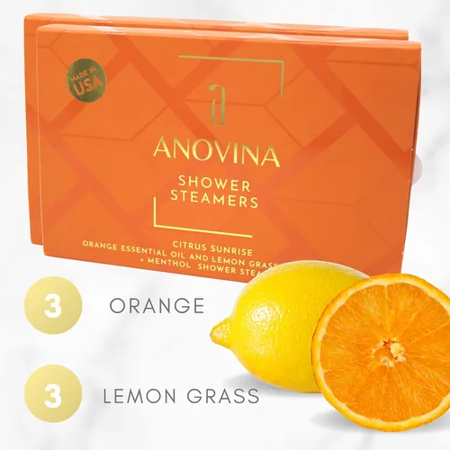 Miniatura 4 de Anovina 12XL - Vaporizadores de ducha de cítricos – Set de regalo de aromaterapia fabricado en Estados Unidos – Tabletas de ducha tipo spa