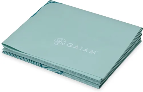 Miniatura 3 de Gaiam Esterilla de yoga – Esterilla plegable de viaje para fitness y ejercicio – Esterilla de yoga plegable para todo tipo de yoga, pilates y Dalias