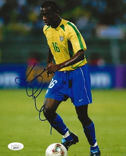 Kleber Pereira firmado Brazil Soccer 8x10 foto autografiada JSA Certified - Autographed Soccer Photos