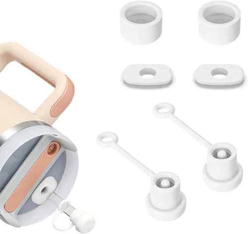 Juego de 2 tapones antiderrames para vaso Stanley Cup de 20 onzas, 30 onzas, 40 onzas, 64 onzas, accesorios a prueba de fugas para vaso Stanley con