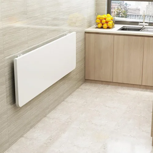 Miniatura 7 de Mesa de comedor plegable de pared - Mesa de cocina compacta de madera maciza (23.6 x 11.8 x 0.6 in) para soluciones de ahorro de espacio