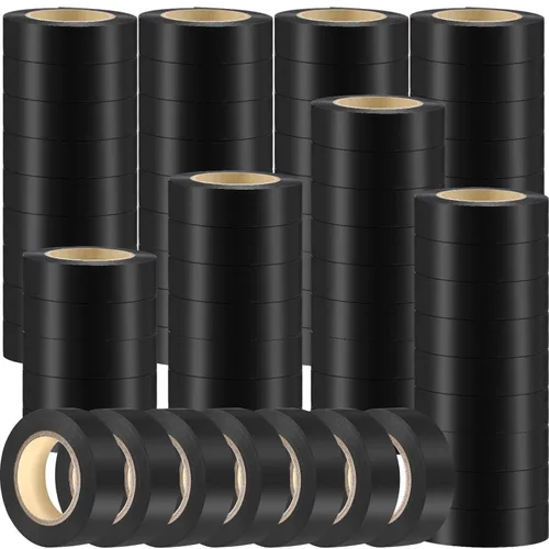 Qilery Paquete de 60 cintas eléctricas impermeables de 3/4 pulgadas x 65 pies para cualquier clima bajo 600 V, envoltura de alambre aislante para el
