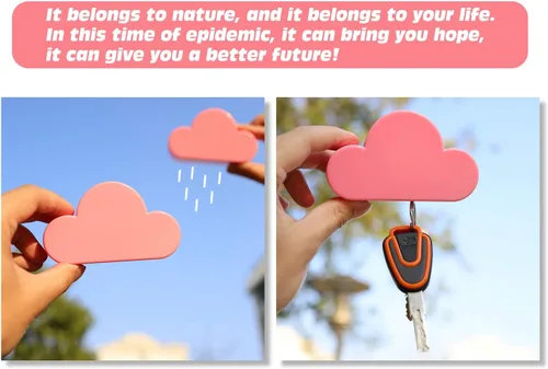 Miniatura 6 de Soporte de pared magnético con forma de nube blanca para colgar las llaves, adorno con diseño creativo y único, fuerte imán para colgar varias