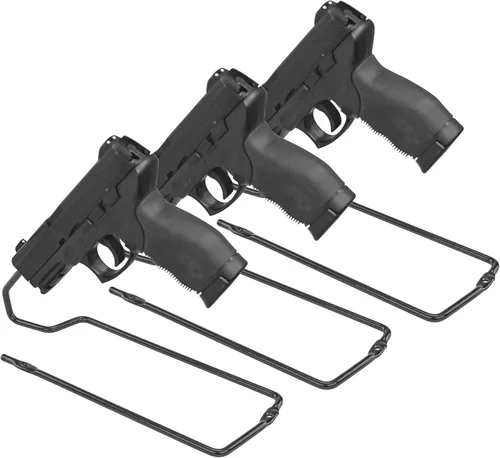 BOOMSTICK Estante para pistola de 3 ranuras, acabado suave para pistola, ajuste universal para todas las pistolas, calibre de cuerpo ancho y magnum