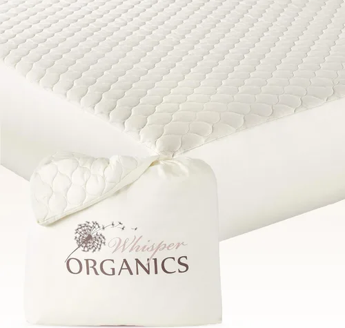Miniatura 12 de Almohadilla de colchón 100% de algodón orgánico - Protector de colchón transpirable y refrescante de tamaño completo - Protector de colchón orgánico