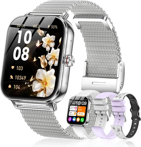 Miniatura 9 de Reloj inteligente para mujer (respuesta/hacer llamadas), pantalla táctil HD de 1.85 pulgadas con 4 bandas, más de 120 modos deportivos, impermeable