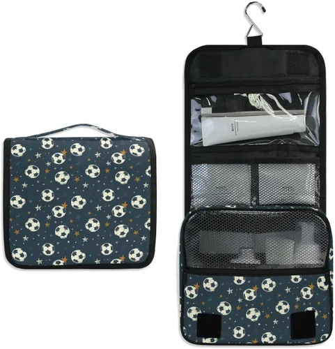 Miniatura 7 de Neceser colgante de viaje -326 - Kit de fútbol para maquillaje, organizador de cosméticos para hombres y mujeres