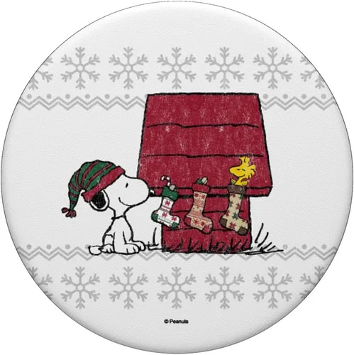 Miniatura 3 de Peanuts Holiday Snoopy medias PopSockets agarre y soporte para teléfonos y tabletas