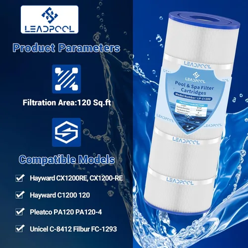 Miniatura 3 de Reemplazo de cartucho de filtro de piscina C1200 para Hayward C1200, PA120, C-8412, FC-1293, CX1200RE, Clearwater II 125, AK-7005, SD-00105