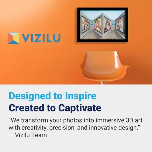 Miniatura 7 de Portarretratos 3D con ilusión de perspectiva inversa, pantalla de montaje en pared de alta calidad para fotos de 12 x 18 pulgadas, decoración