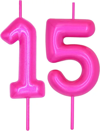 Miniatura 279 de DERVENTA Vela con números de 2.36 pulgadas, decoración perfecta para cumpleaños, brunch, postre, pastel, 1 pieza (número 0 rosa)
