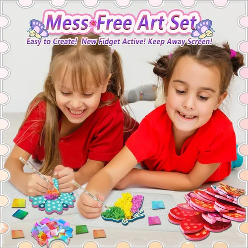 Miniatura 5 de JRD&BS WINL Kit de Arte Divertido de Pinchar para Niños de 3 años en adelante, Juego de Decoración Creativa de Ramo de Flores, Juego de Arte Libre
