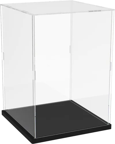 Miniatura 7 de Vitrina de acrílico transparente para coleccionables, caja de exhibición de acrílico con base, escaparate organizador de protección a prueba
