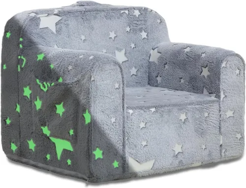Miniatura 8 de Cómoda silla de espuma para niños, sillón para niños, sofá para niños, sofá para niños, silla de lectura con brillo en la oscuridad