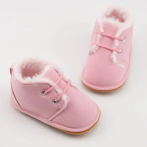 Miniatura 5 de Sekantrol Zapatos de cuna para recién nacidos, para niños y niñas, suela de goma suave, zapatos para bebés, zapatos deportivos de moda de caña alta