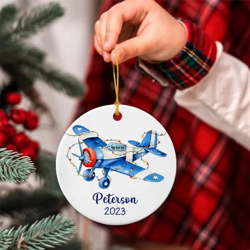 Miniatura 4 de Adorno de avión piloto de Navidad para hombres y mujeres, adorno personalizado para árbol de Navidad de piloto 2026, adornos de Navidad