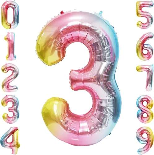 Miniatura 60 de SINBEE Globo dorado del número 10, papel de aluminio Mylar de 40 pulgadas, decoración de fiesta reutilizable para cumpleaños, aniversario, Oro