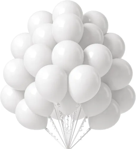 Miniatura 20 de FOTIOMRG - Globos negros de 12 pulgadas, paquete de 50 globos de fiesta negros de buena calidad para cumpleaños, graduación, baby shower, Halloween
