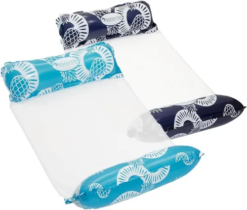 Miniatura 7 de Waterlife - Paquetes de 2-3-4 hamacas de piscina 4 en 1, flotador de silla de piscina inflable, hamaca de agua