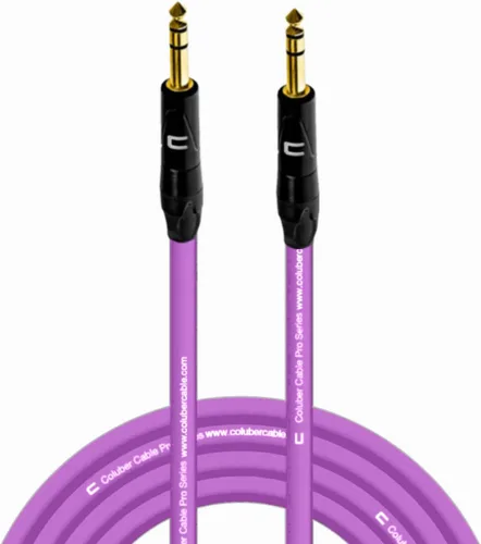 Miniatura 27 de Cable TRS de 1/4 pulgadas, 1/4 pulgadas TRS a 1/4 pulgadas (6.35mm) estéreo balanceado, de conector macho a conector macho para altavoces