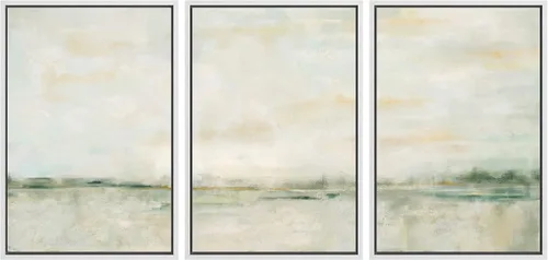 Miniatura 113 de SIGNWIN Lienzo enmarcado para pared, juego de arte abstracto de serenidad costera, ilustraciones abstractas junto al mar, arte moderno, decorativo