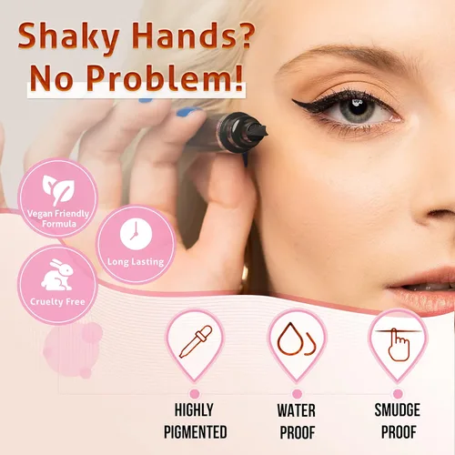 Miniatura 4 de The Flick Stick Sello delineador de ojos con alas para un maquillaje rápido y fácil de ojos de gato, a prueba de manchas y agua, herramienta