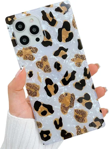 Miniatura 56 de Elegante concha de madre perla compatible con iPhone 13 Pro de 6.1 pulgadas, estuche de borde rectangular, elegante y delgado, con perla de abulón