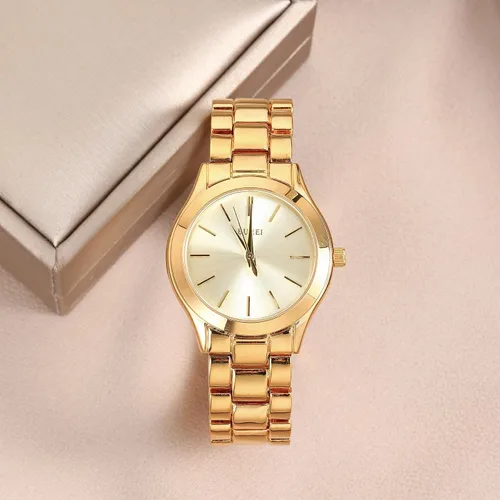 Miniatura 4 de BUREI Reloj de negocios para mujer con fecha de día, movimiento de cuarzo analógico, pulsera de acero inoxidable de oro plateado, reloj de moda