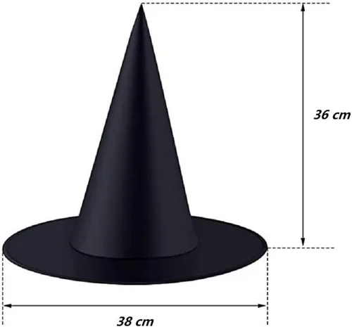 Miniatura 5 de Paquete de 3 sombreros de mago negros para colgar, sombrero de bruja negro de Halloween, accesorio de disfraz para fiesta de Halloween y Navidad